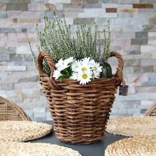 RATANOVÝ KOŠÍK HNEDÝ CLASSIC, 25x20 cm