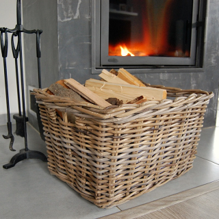 Ratanový KOŠ S UCHAMI, 34x24x20 cm