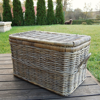 Ratanový ÚLOŽNÝ KOŠ s VÍKEM 