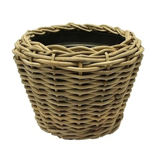 RATANOVÝ Kvetináč DRYPOT, HRUBY RATAN, grey, L Ø57x44 cm